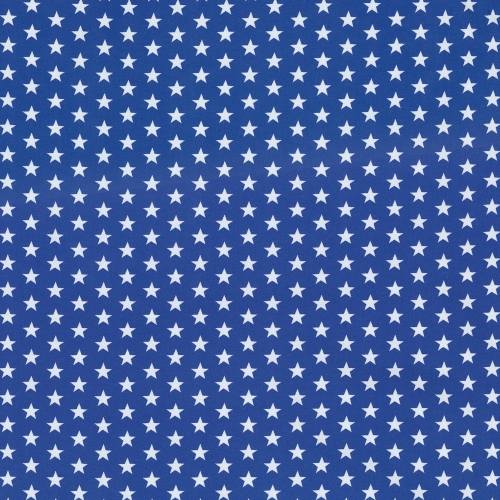 Jersey Swafing - Sterne - 1 cm - Royalblau